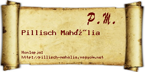 Pillisch Mahália névjegykártya